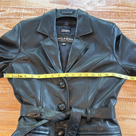 Womens Wilson’s leather jacket with tie - Picture 10 of 12